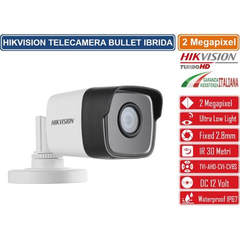 HIKVISION DS-2CE16D8T-ITF TELECAMERA BULLET 4IN1 TVI/AHD/CVI/CVBS ULTRA LOW LIGHT 2 MEGAPIXEL FULL HD 1080P 2.8MM OSD IP67 (1/5)