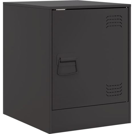 Maison Exclusive - Nachttisch Schwarz 34,5x39x44 cm Stahl