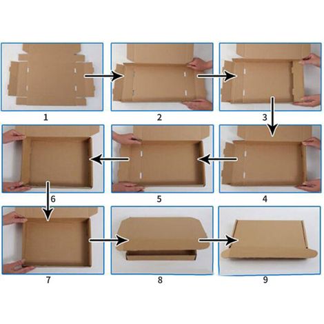 [Packaging Box] Paper Box Ultrahard 3 Layers Réutilisable Recyclable Pizza Box Art Craft Packaging Gift - Carton Plate éco-Design - Dimensions 175x53x50 mm