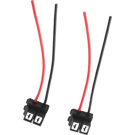 2Pcs H7-4 H7 Lot de 2 faisceaux de câblage connecteur femelle coudé céramique avec fil pour douille LED 12V 10A ABS 90°C (1/5)