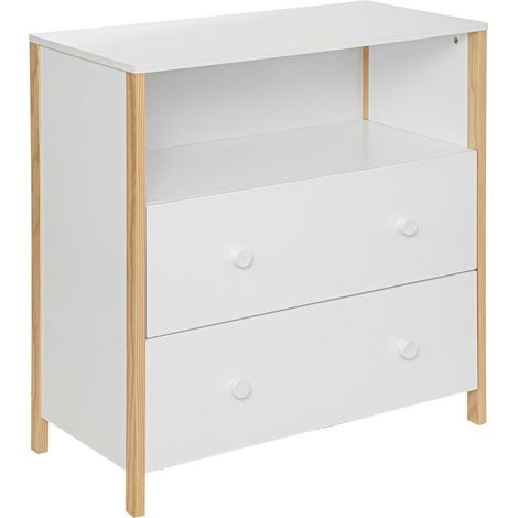 Cassettiera in legno kima 85x40cm bianco - Atmosphera créateur d'intérieur