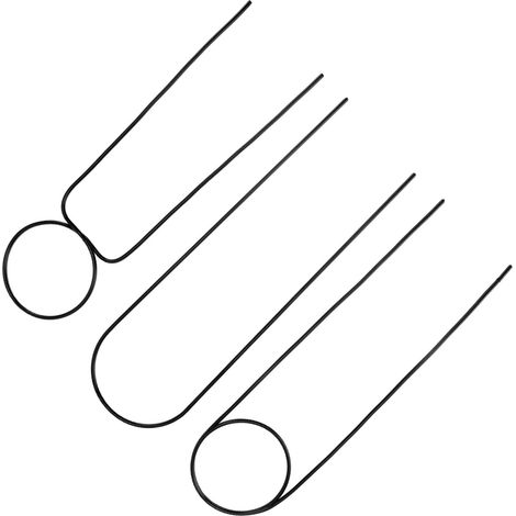 40 cm lange Rankhilfe aus Eisen, Spalier für Zimmerpflanzen, schwarzer Metall-Befestigungsstab für Blumentöpfe. (1/5)