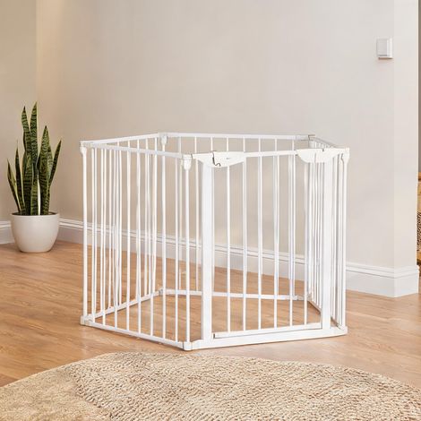 Barrière pour chien bianco en metallo Plastica 300 x 3 x 74,5 cm (1/5)