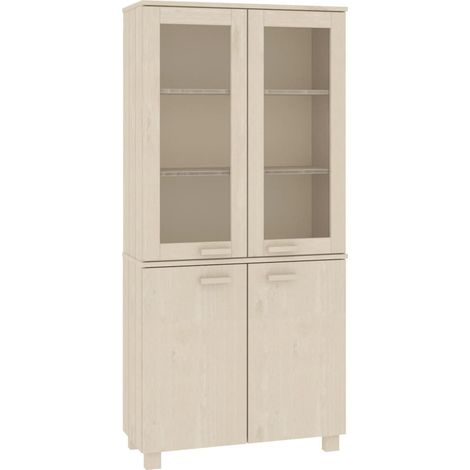 Credenza comò armadio mobile contenitore organizzatore cucina soggiorno salotto legno massello di pino miele marrone 020032149