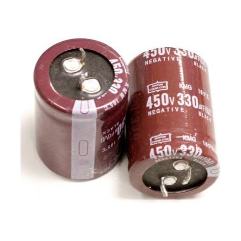 Elektrolytkondensator 330uF 450Vdc Größe 30x40mm 2pin
