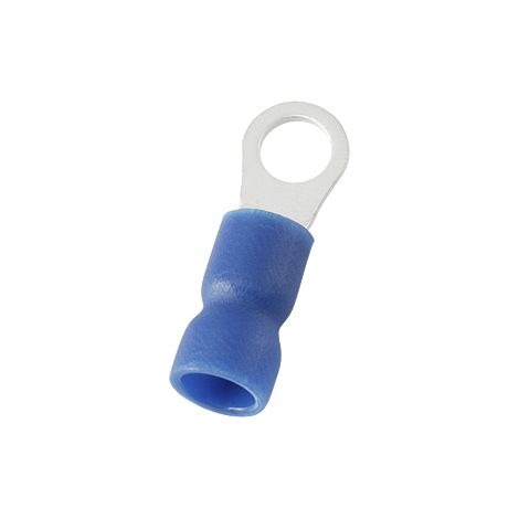 Cosses à œillet RS PRO, Isolé, Bleu, 2.5mm², 4.3mm, 6.6mm