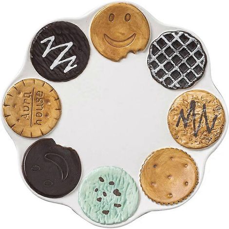 Creative cookie assiette mignon céramique bureau assiette à dessert maison petit déjeuner assiette à dessert (1/5)
