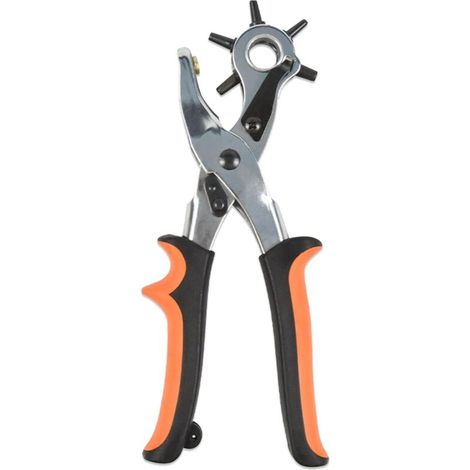 CSPARKV Poinçon à Cuir, Pince Perforatrice, Pince à Poinçon, D’Appareils à Trous Perforateurs, avec 6 Tailles de Poinçon Interchangeables, pour Ceintures, Cuir, Projets de Bricolage et D'Artisanat (1/4)