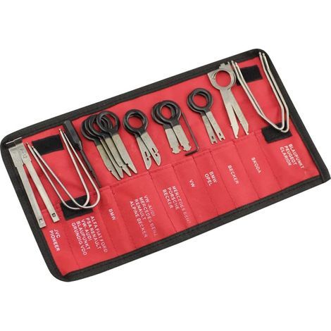 20pcs Set Kit d'outils de Suppression d'autoradio Professionnel pour CD Audio stéréo de Voiture (1/5)