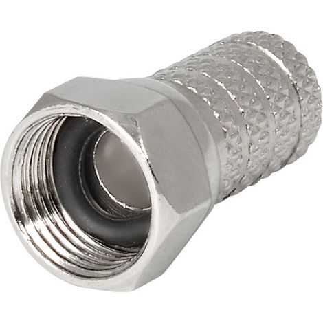 Conector F Macho Coaxial 8mm Con Arandela De Goma