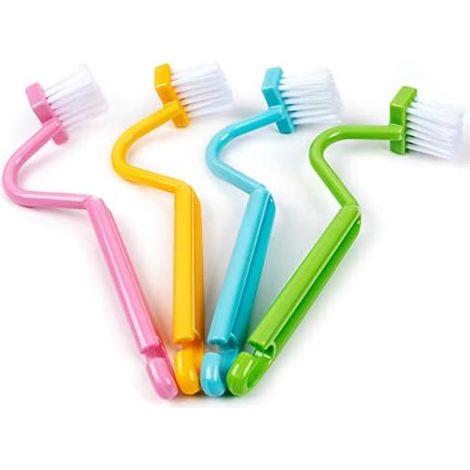 Brosse de toilette incurvée pour nettoyer les recoins hygiéniques accessoire pour salle de bain (1/4)