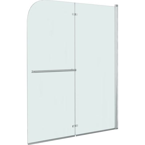 Vidaxl – Cabine de douche pliable 120x140 cm – Verre de sécurité ESG 6 mm – Profilés chromés – Barre à serviettes intégrée (1/5)