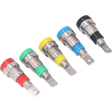 5 Kits de Connecteurs Banane 4mm Anticorrosion, Connexion Fiable en 5 Couleurs pour Panneaux Maritimes et Informatiques (1/5)