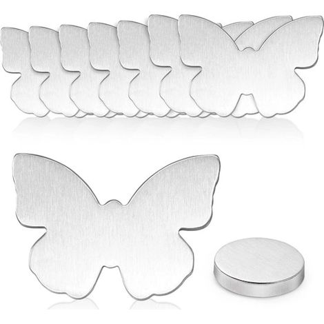 Filiyano-Poids magnétiques pour rideaux (lot de 8), poids extra lourds en métal, forme papillon, en acier inoxydable, pour rideaux d'intérieur et (1/5)