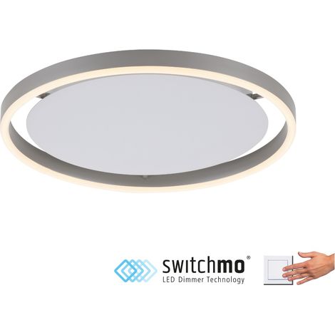 Plafoniera LED rotonda 39,3cm 20W grigio RITUS Paul Neuhaus