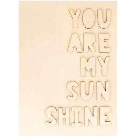 Plaque en bois You are my sunshine - 18 x 25 cm (1/2)