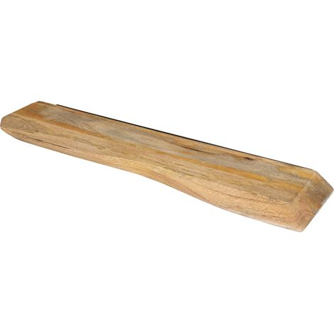 Steckboard mit Baumkante Wandregal Mango massiv natur lackiert 80 x 20 cm LIORA (1/5)