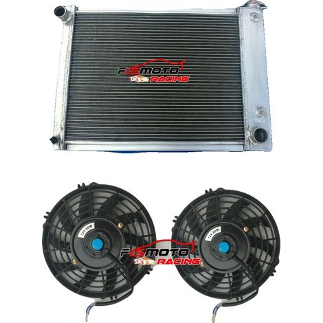 Radiador de aluminio, 3 filas, tamaño del núcleo 21 1/4" x 16 3/4", tamaño total 28 3/4" x 19 1/4", entrada superior 1.57", salida inferior 1.77" (1/5)