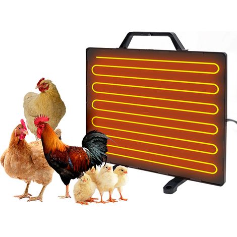 [JAMAIS UTILISÉ]Chauffage thermostatique pour poulailler 160 W, panneau chauffant pour volailles, température réglable de 0 à 99 °C, plaque chauffante radiante en acier inoxydable pour poussins, poule