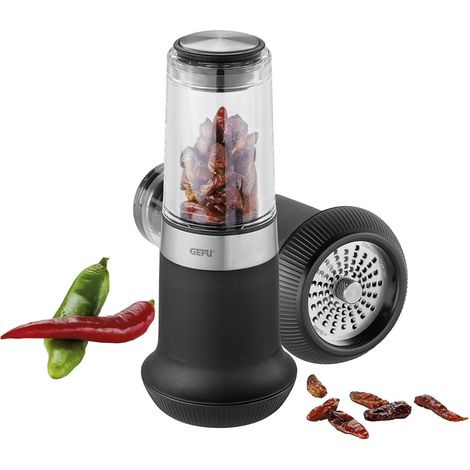 Gefu Chilischneider X-Plosion, Chilimühle, Chili Schneider, Mühle, Gewürzmühle, Edelstahl / Kunststoff, Schwarz / Silber, 34631 (1/5)