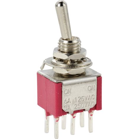TRU COMPONENTS TC-11546996 Kippschalter 125 V/AC, 250 V/AC 3 A 2 x Ein/Ein rastend 1 St. (1/3)