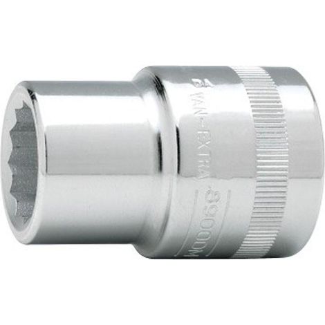 llave vaso cuadradillo 3/4'' boca bihexagonal serie corta metrica m-23