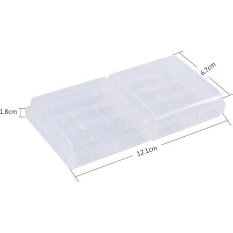 Boîtier de rangement - - Transparent - 10 Pcs - Pour AA/AAA - Plastique résistant (1/4)