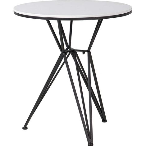 Weißer Marmor-Metalltisch 80X80X75 Cm (1/5)