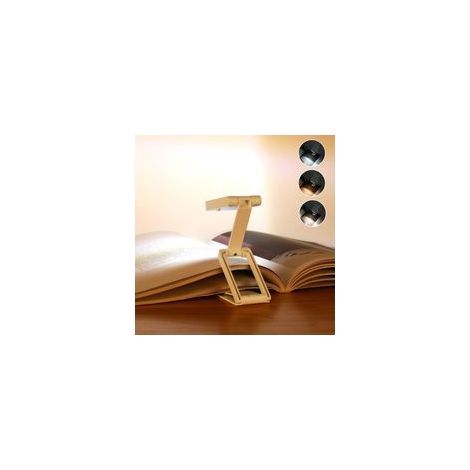 Mini lampe de bureau LED pliable, lampe de table, ABS, blanc (1/4)