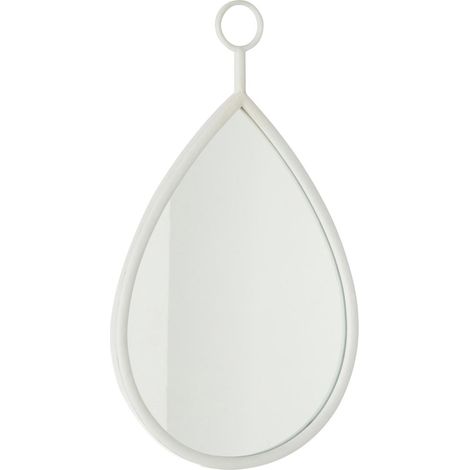 Miroir Mural Design "Drop" 53cm Blanc (1/2)