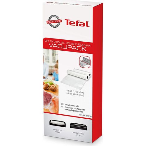 Tefal Rollos de envasado al vacío transparentes 22-28 cm