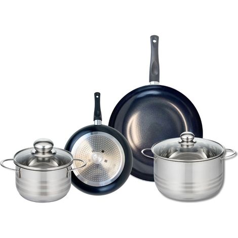 Ensemble de 2 Poêles de cuisson 20 et 28 cm et 2 faitouts 16 et 20 cm Elo Prima Brillant (1/5)