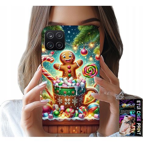 Custodia per Samsung A12 / M12 - motivi natalizi a tema pan di zenzero + vetro (1/5)