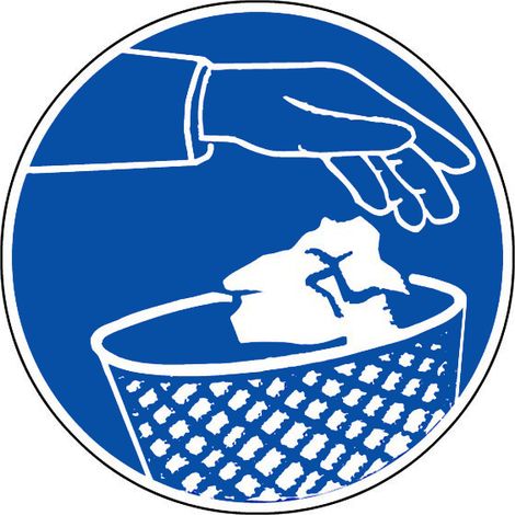 Panneau Obligation d'utiliser la poubelle - Rigide Ø80mm - 4021171