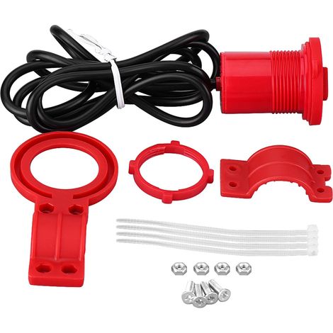 Chargeur de téléphone pour moto/véhicule électrique avec interrupteur (rouge) (1/5)