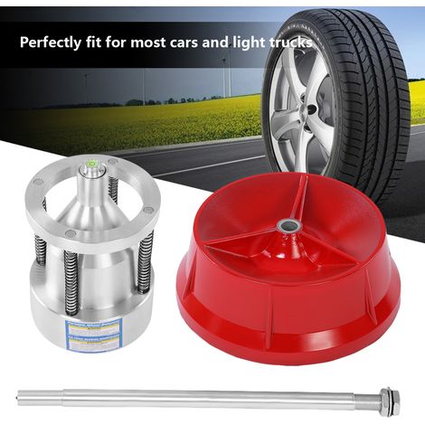 Lot 2 Roues Jante Équilibreuse Niveau Bulle Camion Voiture Portable Outil de Levage Pneu Lourd (1/5)