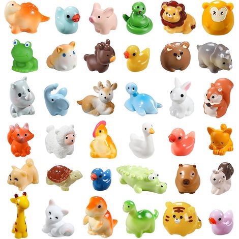 New micro-landscape mini ornaments small animals resin ornaments cute cartoon landscaping 40pcs (1/4)