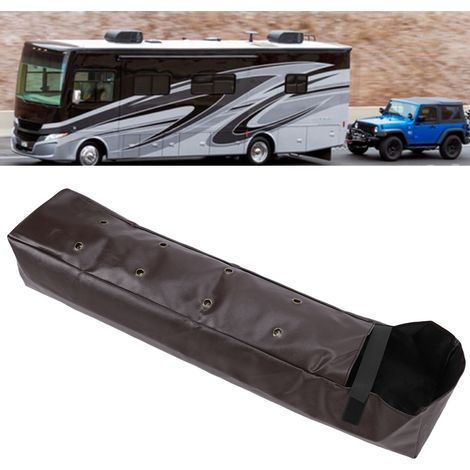 Housse de barre de remorquage marron avec sac de rangement BX88309, housse de protection réglable à fermeture auto-agrippante pour barre de remorquage Ascent. (1/3)