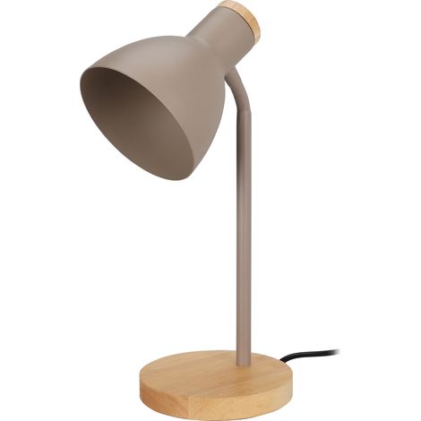 Schreibtischlampe im skandinavischen Stil, Holzfuß, 14 x 36 cm (1/2)