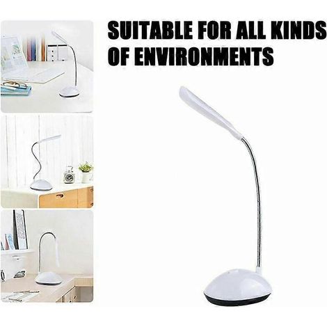 Lampe de bureau LED, rotation à 360 degrés pour une protection oculaire optimale, idéale pour la lecture, convient à la chambre, au bureau et aux dortoirs. (1/5)