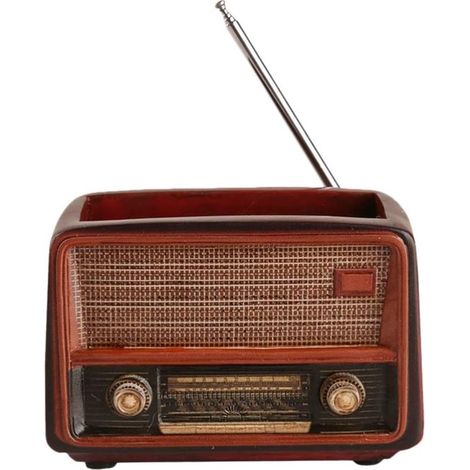 Maceta retro creativa con forma de radio, maceta vintage, maceta para suculentas, maceta de escritorio, maceta para cactus (1/5)