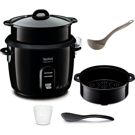 Tefal Classic 5L Cuociriso Nero con Cestello per Cottura a Vapore