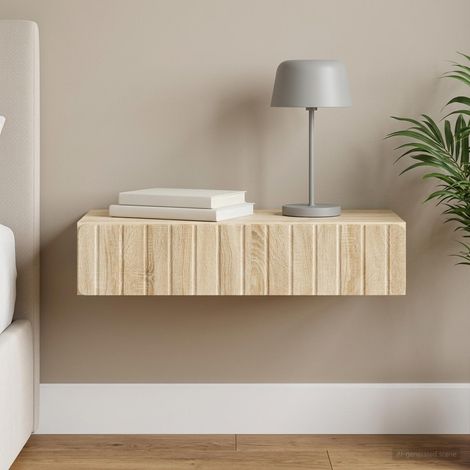 vidaXL Table d'appoint murale Chêne Sonoma 87,5 x 34,5 x 17 cm (1/5)