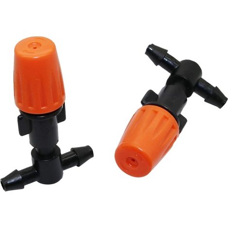 20 orangefarbene Mikro-Sprinkler für die Bewässerung von Gewächshäusern und Gärten