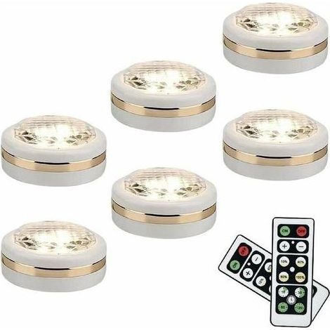Kabellose LED-Küchenunterbauleuchte – inklusive Fernbedienung – einstellbarer Timer (10/30/60/120 Min.) – 6er-Pack (1/5)