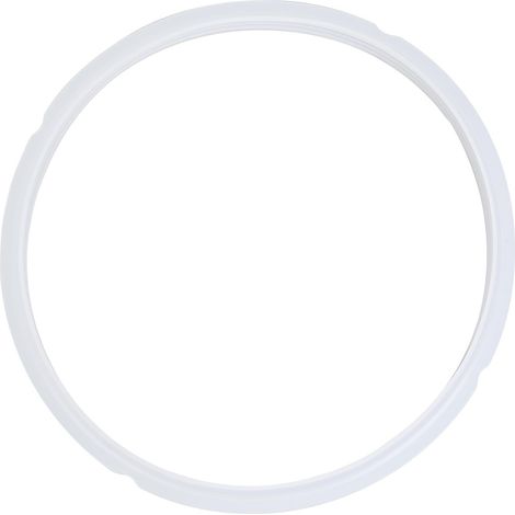 Joint d'étanchéité pour autocuiseur électrique 5/6L QT, joint en silicone blanc laiteux semi-transparent, DUO60 avec quatre encoches à l'extérieur. (1/5)