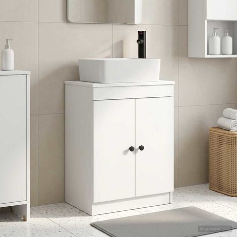 vidaXL Mobile da bagno con lavabo Bianco 54 x 35 x 83 cm