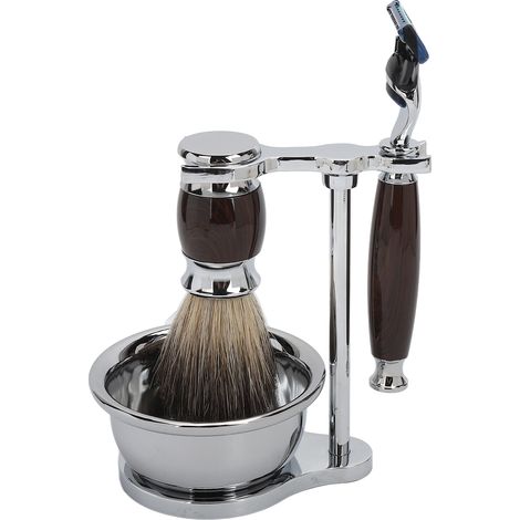 Ensemble de tondeuse manuelle pour hommes, comprenant un bol à savon pour la coupe, un support et une brosse à barbe, un ensemble d'outils de toilettage professionnels pour hommes. (1/5)