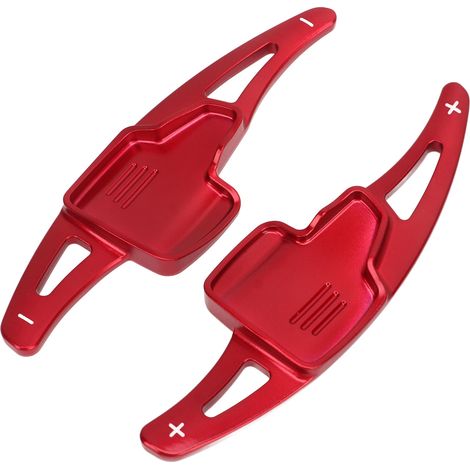 Palettes de changement de vitesse rouges au volant et kit de couvercle de palettes de changement de vitesse en alliage d'aluminium allongé pour Ford Focus, Escape et EcoSport (1/5)
