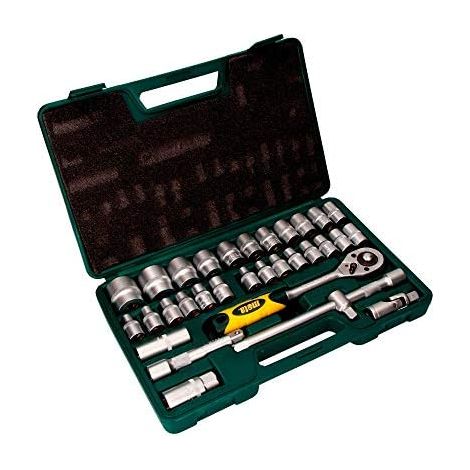 Kit di 32 bussole e accessori 1/2'' Cr.V. Ek602. Mota